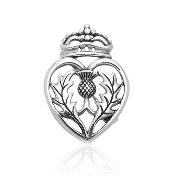 Speak bravery and honor ~ Sterling Silver Scottish Thistle Pin TBR184 - Jewelry
